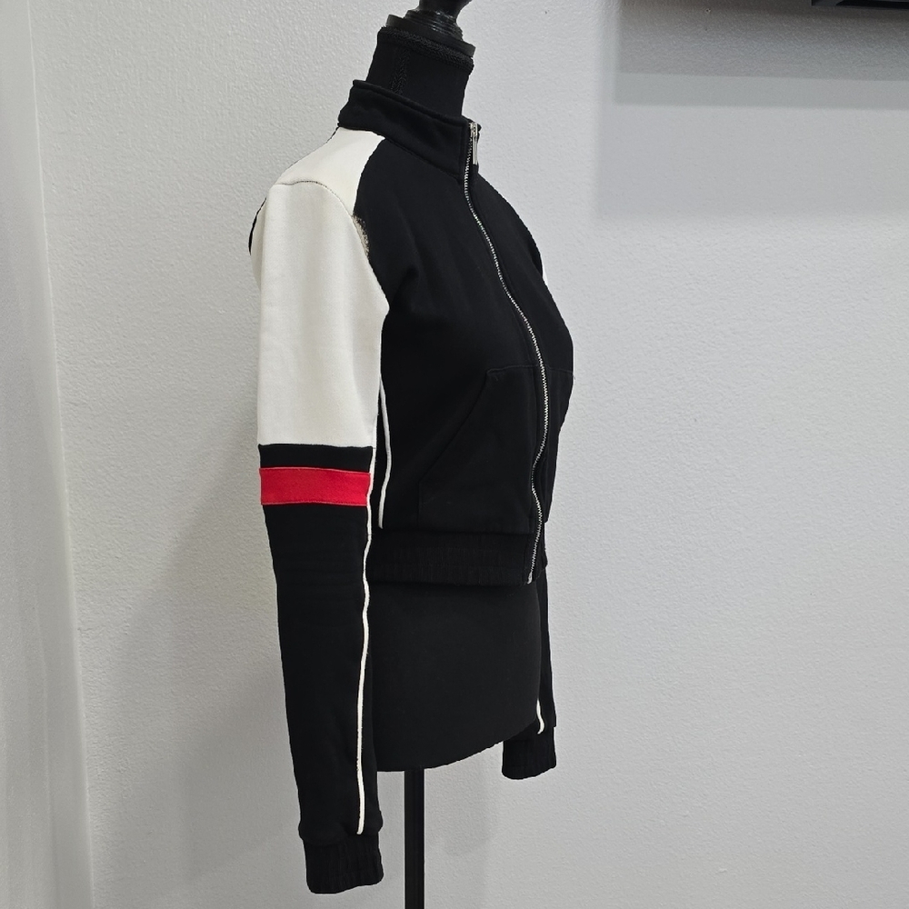 MDV Maniere De Voir MDV Cropped Zip Track Jacket  US 6 (UK 10) - Picture 4 of 14
